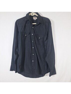 Vintage Ely Cattleman Snap Button down Shirt size 15.5 35 Country Western